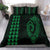 Hawaiian Kakau Fish Hook Polynesian Bedding Set - Green - Polynesian Pride