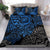 American Samoa Polynesian Duvet Cover Set - Blue Hibiscus Turtle Flowing BLUE - Polynesian Pride