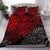 American Samoa Polynesian Duvet Cover Set - Red Hibiscus Turtle Flowing - Polynesian Pride