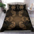 Hawaiian Turtles Tribal Mask Polynesian Bedding Set Gold - Polynesian Pride