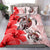 Polynesian Duvet Cover Set - Hawaii Bedding Set Polynesia Turtle Hibiscus Red - Polynesian Pride