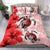 Polynesian Duvet Cover Set - Papua New Guinea Bedding Set Polynesia Turtle Hibiscus Red - Polynesian Pride