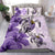 Polynesian Duvet Cover Set - Wallis And Futuna Bedding Set Polynesia Turtle Hibiscus Purple - Polynesian Pride