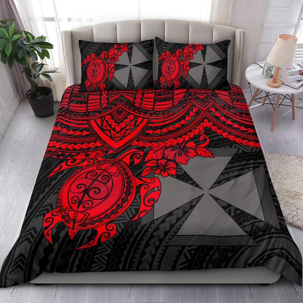 Wallis and Futuna Polynesian Duvet Cover Set - Red Turtle RED - Polynesian Pride