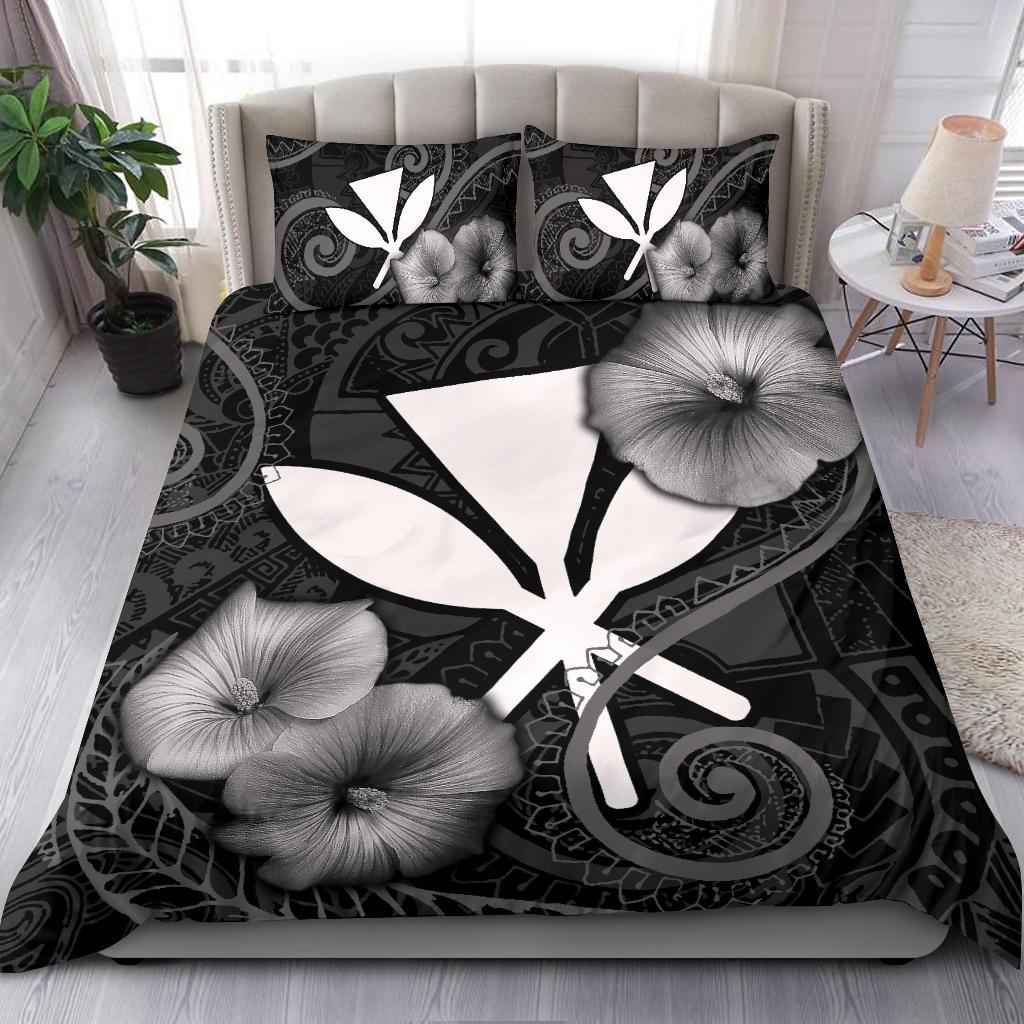 Polynesian Hawaii Duvet Cover Set - Hibiscus Black - Polynesian Pride