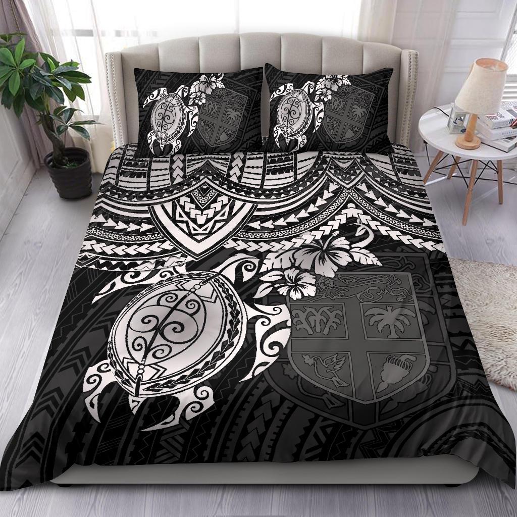 Fiji Polynesian Duvet Cover Set - White Turtle WHITE - Polynesian Pride