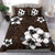 Hawaiian Plumeria Tribe Brown Polynesian Bedding Set - Polynesian Pride