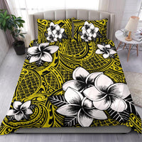 Hawaiian Plumeria Tribe Yellow Polynesian Bedding Set - Polynesian Pride