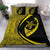 Hawaiian Turtle Fish Hook Hibiscus Polynesian Bedding Set - Circle Style Yellow - Polynesian Pride