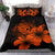 Hawaiian Map Hibiscus Turtle Polynesian Bedding Set - Orange - Polynesian Pride