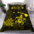 Hawaiian Map Turtle Plumeria Hibiscus Fish Hook Polynesian Bedding Set Yellow - Polynesian Pride