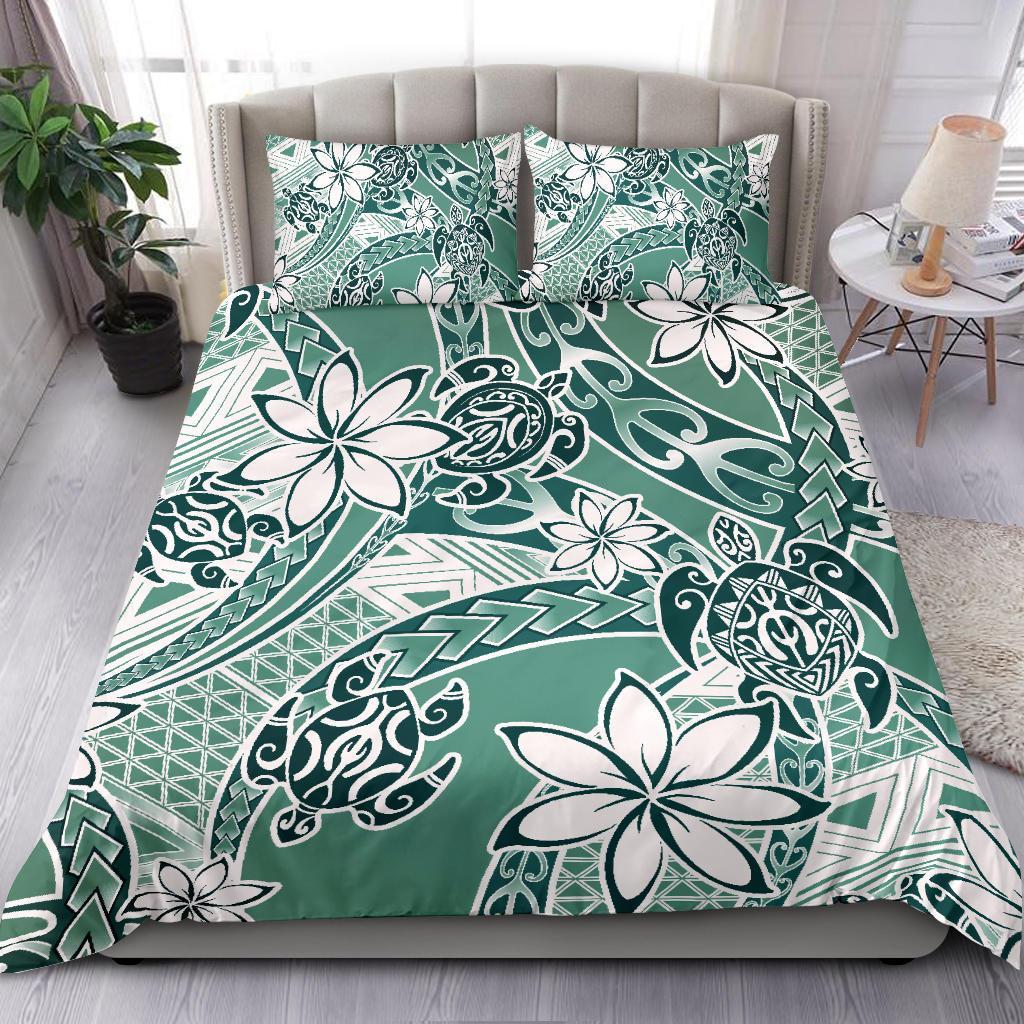 Polynesian Duvet Cover Set - Turtle Duvet Cover Set Green - Polynesian Pride