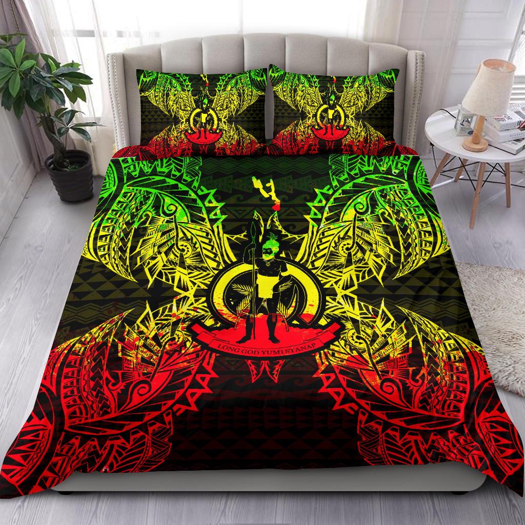 Polynesian Bedding Set - Vanuatu Duvet Cover Set Map Reggae Reggae - Polynesian Pride
