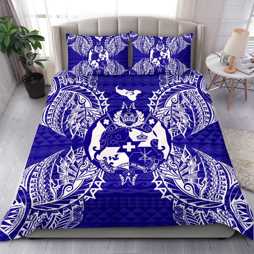 Polynesian Bedding Set - Tonga Duvet Cover Set Map Blue Blue - Polynesian Pride