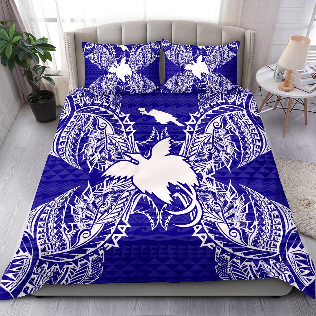 Polynesian Bedding Set - Papua New Guinea Duvet Cover Set Map Blue Blue - Polynesian Pride