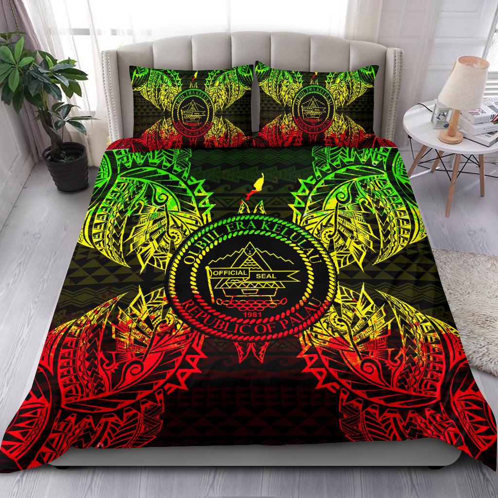 Polynesian Bedding Set - Palau Duvet Cover Set Map Reggae Reggae - Polynesian Pride