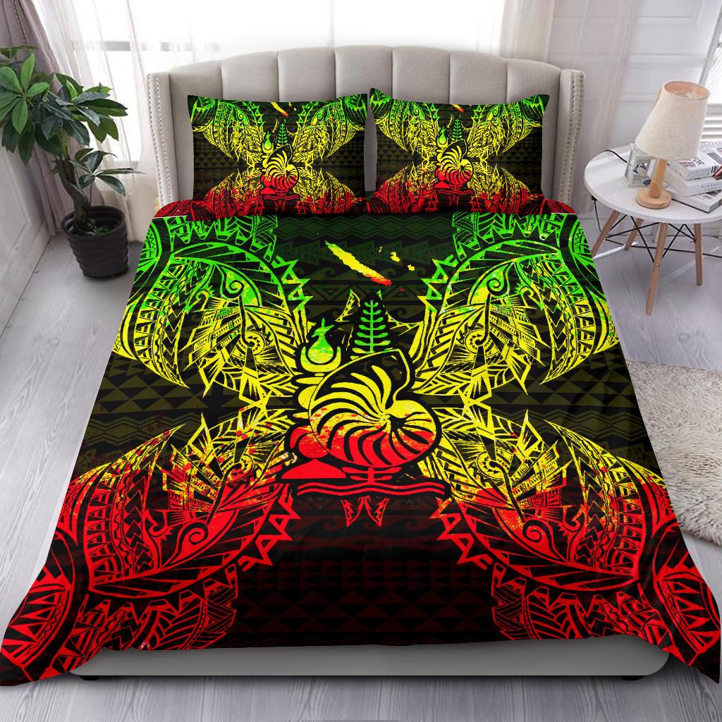 Polynesian Bedding Set - New Caledonia Duvet Cover Set Map Reggae Reggae - Polynesian Pride