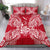 Polynesian Bedding Set - New Caledonia Duvet Cover Set Map Red White Red - Polynesian Pride