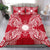 Polynesian Bedding Set - Marshall Islands Duvet Cover Set Map Red White Red - Polynesian Pride