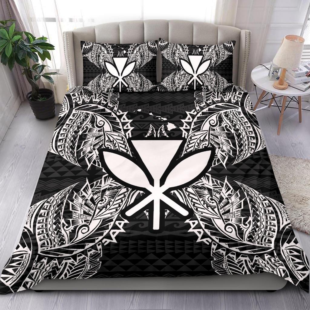 Polynesian Bedding Set - Hawaii Duvet Cover Set Map Black Black - Polynesian Pride