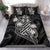 Polynesian Bedding Set - Hawaii Duvet Cover Set White Pineapple Black - White - Polynesian Pride