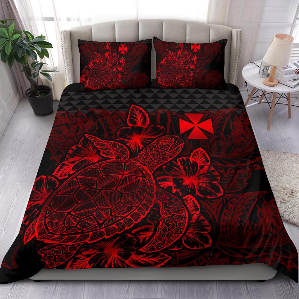 Polynesian Bedding Set - Wallis And Futuna Duvet Cover Set Red Color - Polynesian Pride