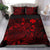 Polynesian Bedding Set - Wallis And Futuna Duvet Cover Set Red Color - Polynesian Pride