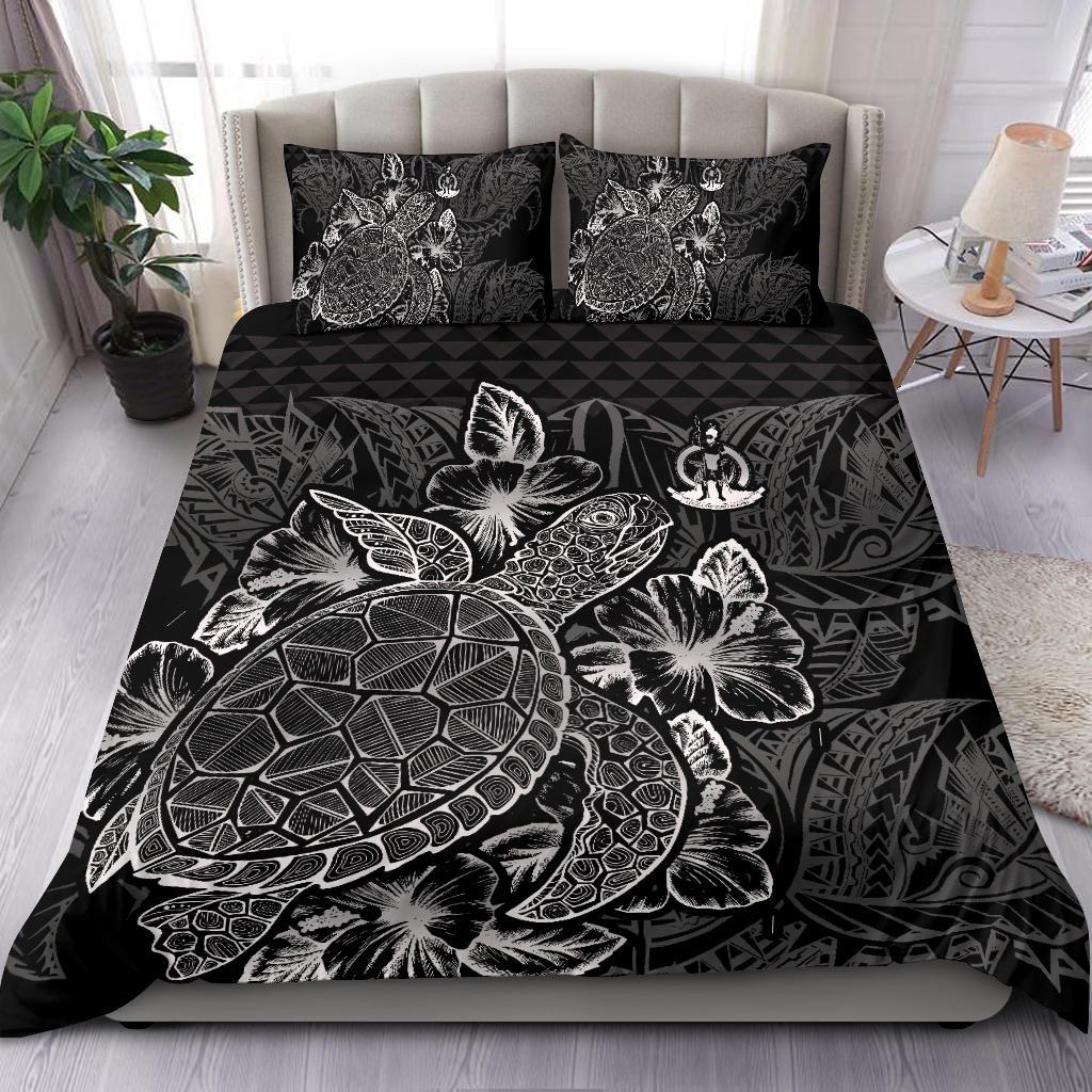 Polynesian Bedding Set - Vanuatu Duvet Cover Set Black Color - Polynesian Pride
