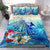 Polynesian Bedding Set - Poly Duvet Cover Set - Turtle Surfing Blue - Polynesian Pride