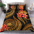 Polynesian Bedding Set - American Samoa Duvet Cover Set - Gold Plumeria - Polynesian Pride