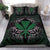 Polynesian Bedding Set - Hawaii Duvet Cover Set Green Hibiscus Coat Of Arms Green - Polynesian Pride