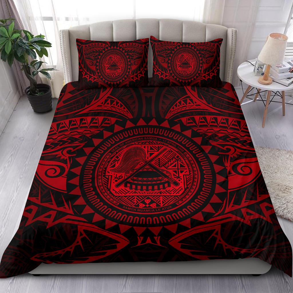 American Samoa Polynesian Bedding Set - Red Seal Red - Polynesian Pride