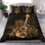 Hawaii Bedding Set - Hawaii Ukulele Flower Bedding Set - Gold - Polynesian Pride