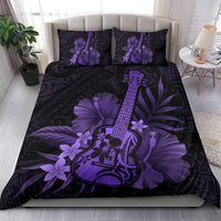 Hawaii Bedding Set - Hawaii Ukulele Flower Bedding Set - Purple - Polynesian Pride