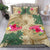 Hawaii Kanaka Maoli Plumeria Palm Trees Hammer Shark Bedding Set Beige - Polynesian Pride