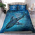 Hawaii Map Kanaka Galaxy Shark Bedding Set - Polynesian Pride