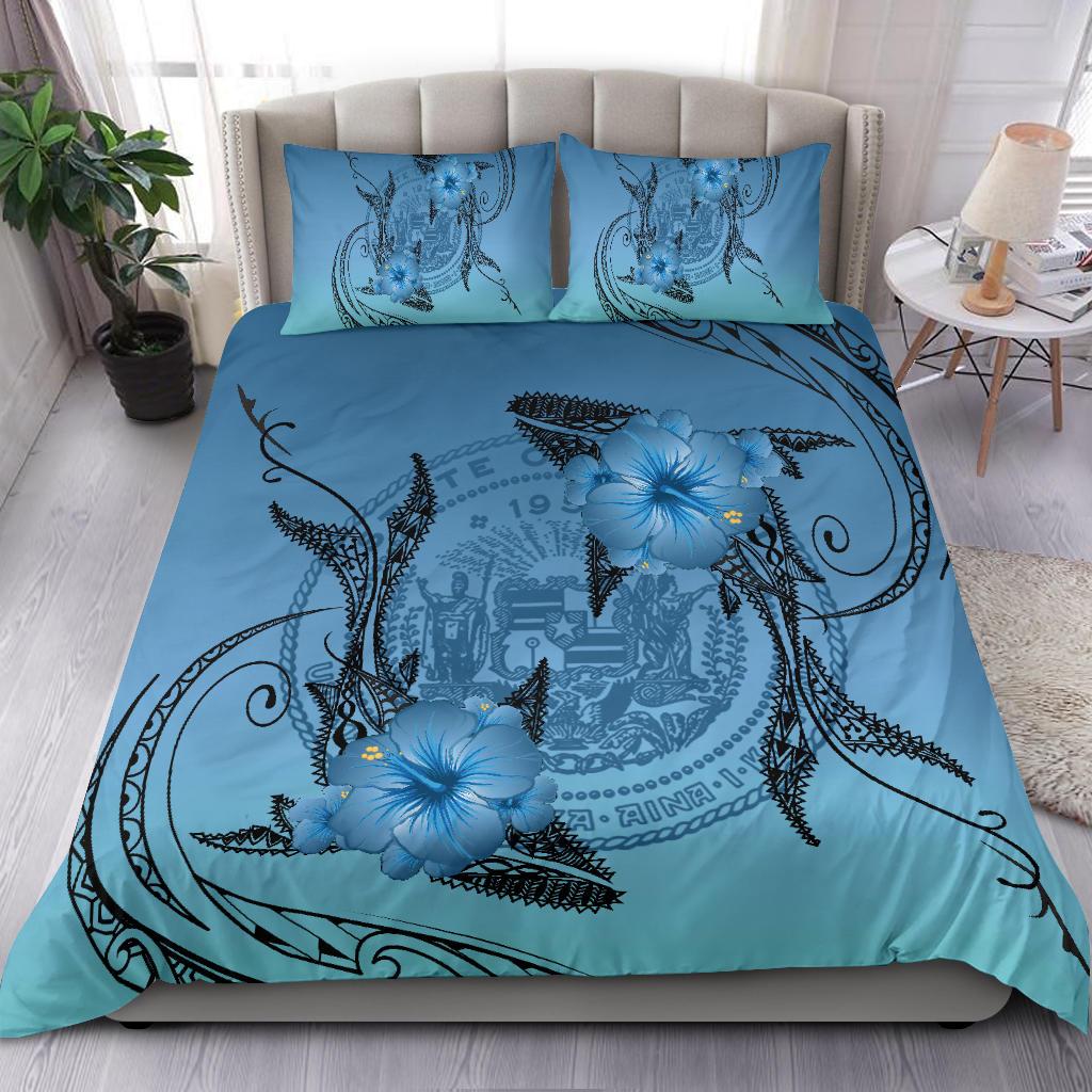 Hawaii Whale Coat Of Arm Polynesian Bedding Set - Polynesian Pride