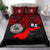 Polynesian Bedding Set - American Samoa Duvet Cover - Whale Tail Red - Polynesian Pride