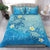 Hawaii Plumeria Deep Blue Turtle Bedding Set - Polynesian Pride