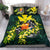 Polynesian Bedding Set - Hawaii Duvet Cover Set - Ti Leaf Lei Turtle Green - Polynesian Pride