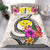 Polynesian Bedding Set - Hawaii Duvet Cover Set Floral With Seal White - Polynesian Pride