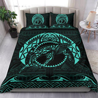 Hawaiian Polynesian Whale Bedding Set Turquoise - Polynesian Pride