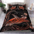 Turtle Polynesian Bedding Set Mix Hibiscus Orange Orange - Polynesian Pride