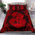 Hawaii Anchor Hibiscus Flower Vintage Bedding Set - AH - Red - Polynesian Pride