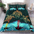 Personalized - Hawaii Map Turtle Hibiscus Polynesian Luxury Bedding Set - Honu Ohana - Polynesian Pride