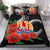 Polynesian Bedding Set - Tahiti Duvet Cover Set - Hibiscus Coat of Arm Black - Polynesian Pride