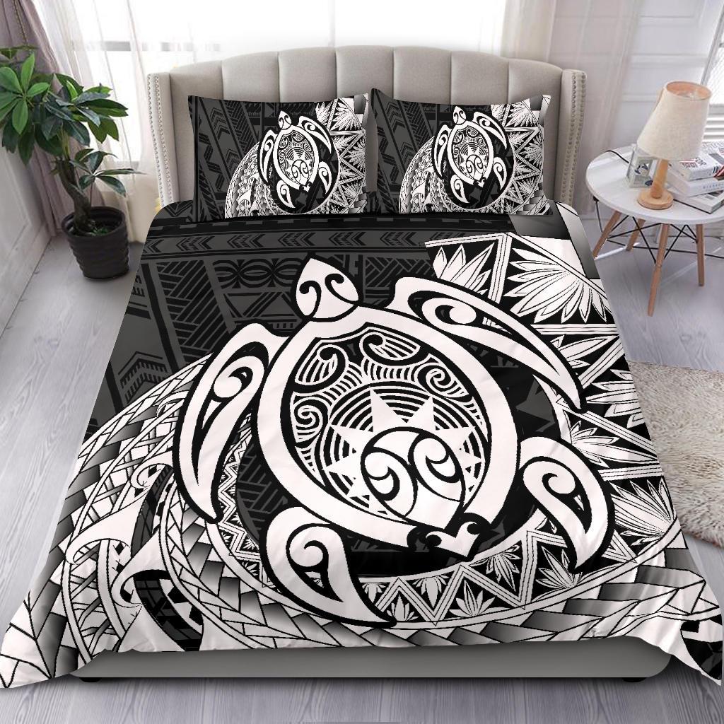 Hawaii Bedding Set - Hawaii Polynesian Turtle Bedding Set - Daria Style White - Polynesian Pride