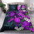 Kanaka Maoli (Hawaiian) Bedding Set - Sea Turtle Tropical Hibiscus And Plumeria Purple - Polynesian Pride