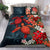 Kanaka Maoli (Hawaiian) Bedding Set - Sea Turtle Tropical Hibiscus And Plumeria Red - Polynesian Pride