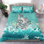 Maori Manaia The Blue Sea Bedding Set, Turquoise - Polynesian Pride